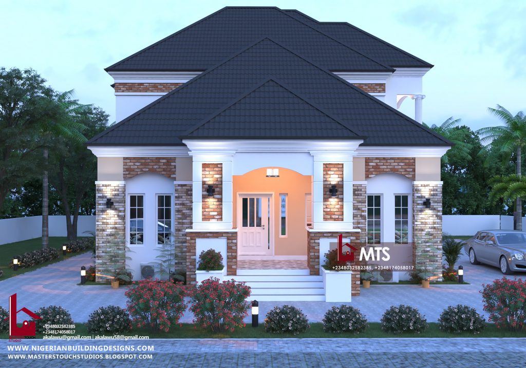 5 BEDROOM PENT DESIGN(RF P5006) – NIGERIAN BUILDING DESIGNS