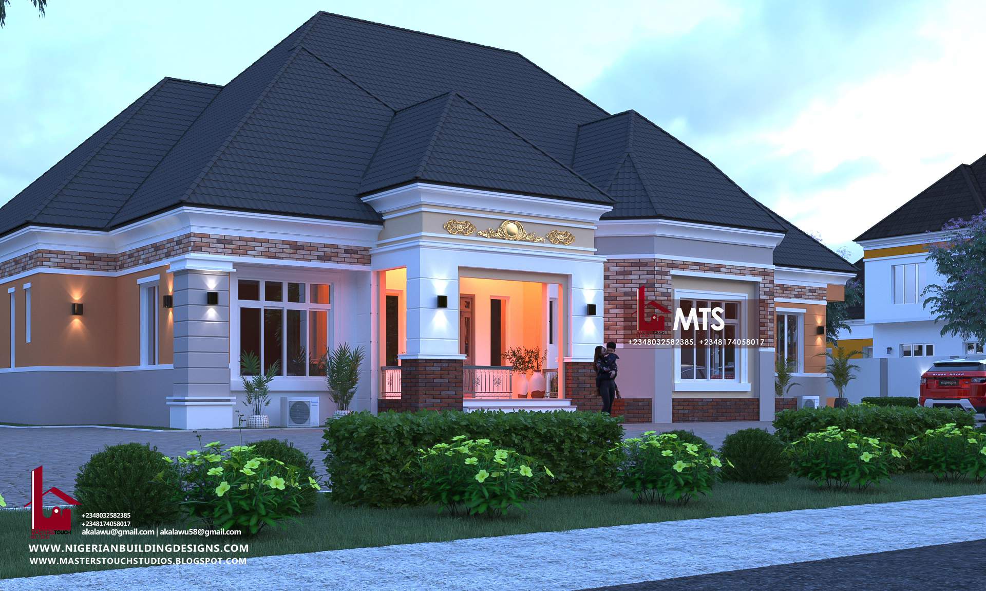 4 Bedroom Bungalow RF 4028 NIGERIAN BUILDING DESIGNS   VIEW 2 