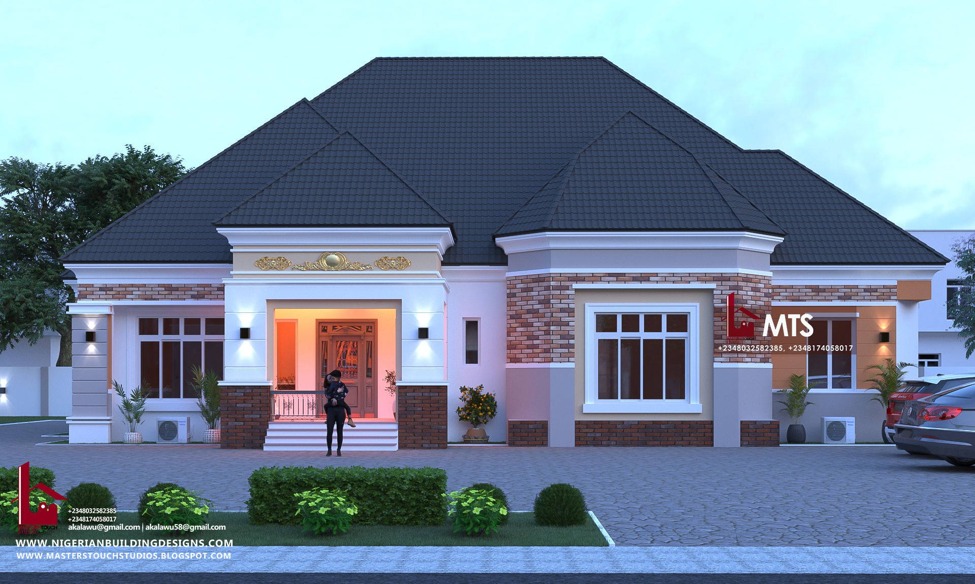4 Bedroom Bungalow RF 4028 NIGERIAN BUILDING DESIGNS bungalow-type-house-plan-homeplan-cloud
