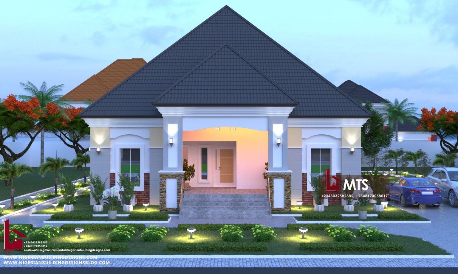 4 Bedroom Bungalow (RF 4030) – NIGERIAN BUILDING DESIGNS