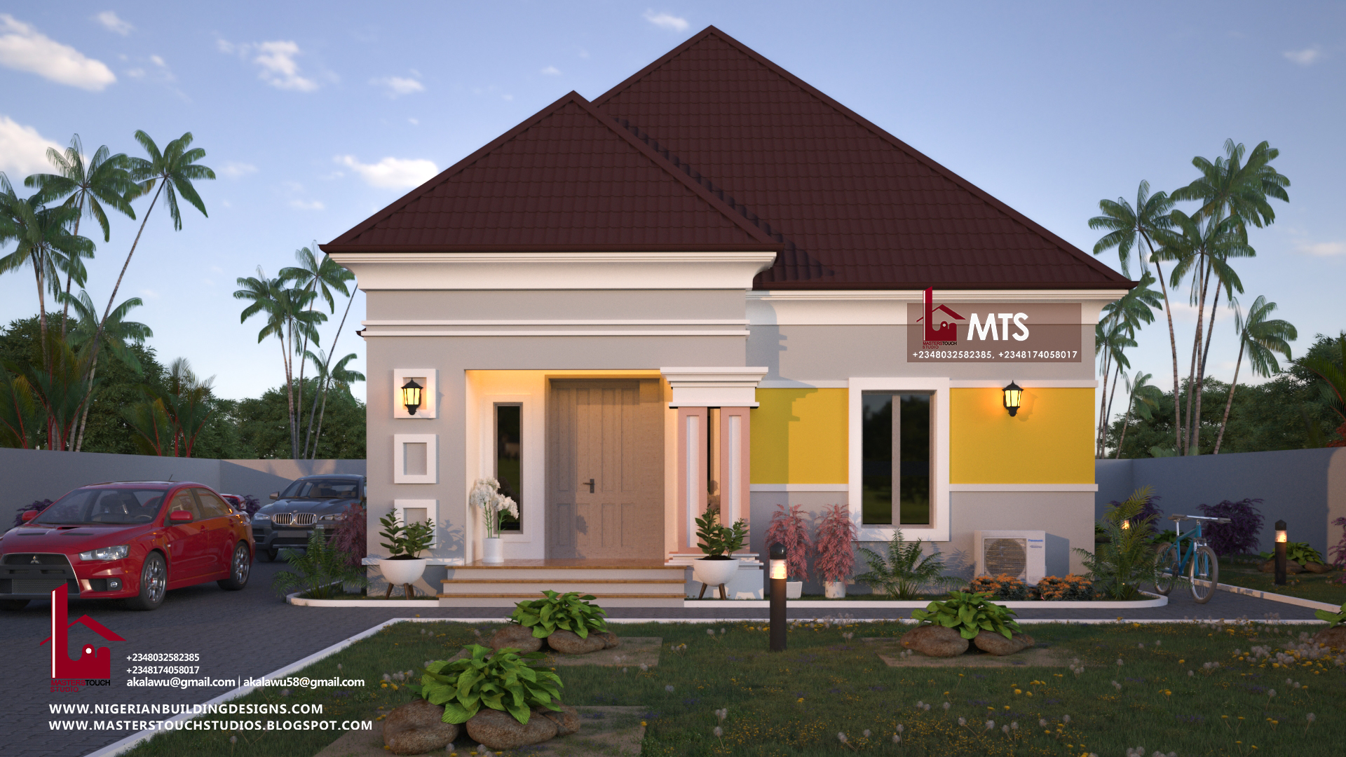 2 BEDROOM BUNGALOW RF 2004 NIGERIAN BUILDING DESIGNS